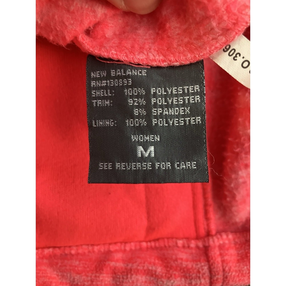 New Balance Womens Medium Pink Fleece Full Zip Hoodie Jacket Space Dye M - Picture 9 of 10